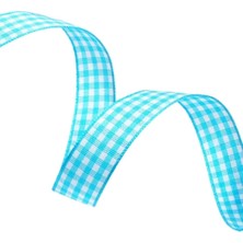 Akıllı Durak Tafta Ekoseli Kurdele 25 mm Mint 5 Metre