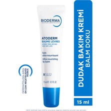 Bioderma Atoderm Lip Balm Kuru, Çatlamış Dudak Besleyici Nemlendirici Dudak Kremi Avokado ve Shea Yağı 15 ml