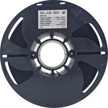 Elas 3D Petg Siyah Makaralı Filament 1,75MM 1kg