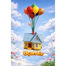 Lodperry Uçan Ev Temalı Ledli Gece Lambası