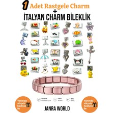 Janra World 1 Adet Rastgele Charm + Italyan Charm Bileklik Seti | Sürpriz Hediye Ile Birlikte