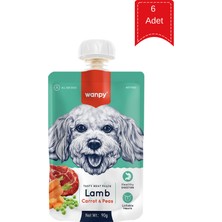 Wanpy Kuzu Etli ve Havuçlu Ezme Köpek Ödül Maması 90 gr x 6 Adet