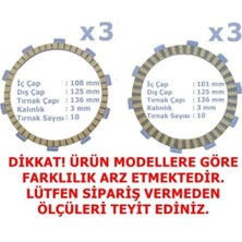 Cf NK250 SR250 SR450 Debriyaj Balatası 3+3 E5 (2022-....) A Kalite 101/108-125-136 mm