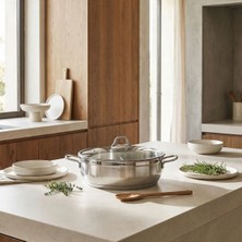 Acar Karat Serisi Paslanmaz Çelik Lüx 30 cm. Basık Tencere