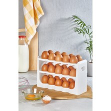 Lumindra 30 Bölmeli 3 Katlı Yumurtalık Organizer – Buzdolabı Düzenleyici, Bpa Içermeyen Yumurta Saklama Kabı