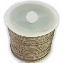 Akıllı Durak Paraşüt Ipi, Bileklik-Kolye Örgü Ipi 1 mm 50 Metre Vizon