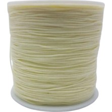 Akıllı Durak Paraşüt Ipi, Bileklik-Kolye Örgü Ipi 1 mm 50 Metre Krem