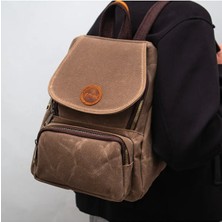 Gillario Design 04 Kanvas Kumaş - Deri Kadın Sırt Çantası