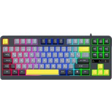 James Donkey JDK87 Rainbow Mekanik Hisli Membran Türkçe Q Gaming 88 Tuş Klavye