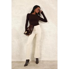 5in1Canpolat Naturel Full Likra Toparlayan Flare Jean 7578