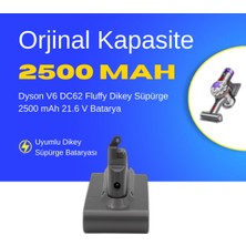 Ümit Maker Dyson V6 DC62 Fluffy 2500 Mah Pil Dikey Süpürge Batarya