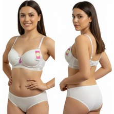 F.k Kadın Balenli ve Dolgulu Push Up Straplez Sütyen