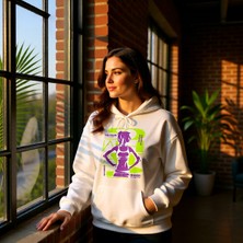 Tişört Kodu She Builds – Motivasyon Temalı Kadın Kapüşonlu Sweatshirt