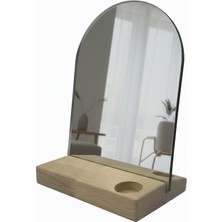 Aynalı Mumluk Meşe Masih Ahşap