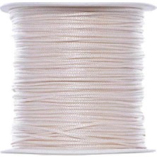 Akıllı Durak Paraşüt Ipi, Bileklik-Kolye Örgü Ipi 1 mm 50 Metre Ekru