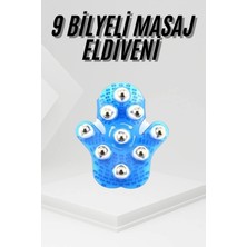 Belle Fusion Mey Ithalat® 9 Bilyeli Masaj Eldiveni Tüm Vücut Masajına Uygun Kafa Masaj Aleti