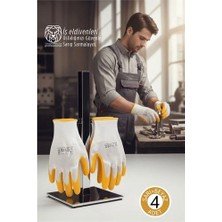 Belle Fusion Mey Ithalat® Ultra Dayanıklı Kavrama Teknolojili 4'lü Iş Eldiveni Seti - Profesyonel Atölye ve Montaj Serisi