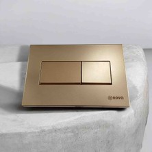 Nova Gömme Rezervuar Kumanda Paneli Basma Butonu Gold Altın Renk 8 cm