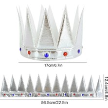 Belle Fusion Mey Ithalat® Gümüş Renk Eva Yumuşak Kral Kraliyet Tacı Yetişkin Çocuk Uyumlu 55C M