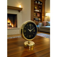 Mey İthalat Mey Ithalat® Midnight Gold 25 x 20 cm Metal Masa Saati