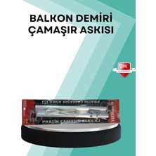 Belle Fusion Mey Ithalat® Kare Küpeşte Uyumlu Balkon Çamaşır Askısı 25X60 cm Beyaz Pratik