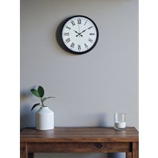 Mey İthalat Mey Ithalat® 36 cm Siyah Roma Rakamlı Duvar Saati