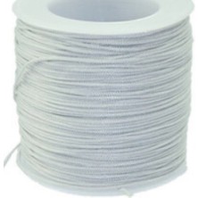 Akıllı Durak Paraşüt Ipi, Bileklik-Kolye Örgü Ipi 1 mm 50 Metre Gri