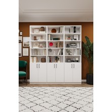 Asra Trend Lüks Çok Amaçlı Ev Ofis Kitaplık %100 MDF Kütüphane Çalışma Odası Kitaplık K50