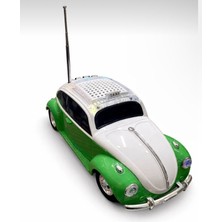 TeknoBeyza Nostaljik Işıklı Araba Bluetooth Hoparlör – Fm Radyo, Usb, Aux ve Hafıza Kartı Destekli