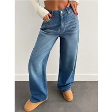 DENİKK Trend Tint Yıkamalı Bol Paça Baggy Jean Denim Pantolon-Trend Tınt Washed Wıde Fıt Baggy Jean Denım
