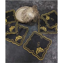 Çt Çeyizci Tekstil Sunumluk Peçete, Kokteyl Peçetesi, Kahve Yanı Sunumluk, Bardak Altlığı 6 Adet Sunum Peçetesi