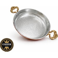 Copper Empire- 19 Cm. Bakır Tava. El Dövmeli Kalın Bakır Tava. Mıhlama Tavası. Omlet Tavası. Kalıntava.