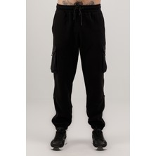 Airlife Fleece Kargo Cepli Erkek Içi Yünlü ve Paça Fermuarlı Alt Siyah