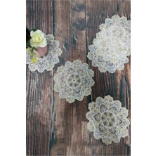 Çt Çeyizci Tekstil Sunumluk Peçete, Kokteyl Peçetesi, Kahve Yanı Sunumluk, Bardak Altlığı 6 Adet Sunum Peçetesi