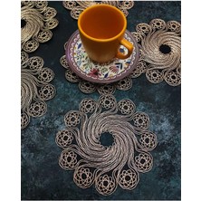 Çt Çeyizci Tekstil Sunumluk Peçete, Kokteyl Peçetesi, Kahve Yanı Sunumluk, Bardak Altlığı 6 Adet Sunum Peçetesi