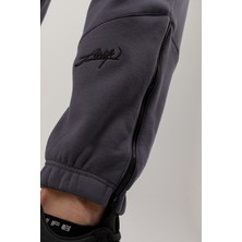 Airlife Fleece Kargo Cepli Erkek Içi Yünlü ve Paça Fermuarlı Alt Titanyum