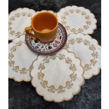 Çt Çeyizci Tekstil Sunumluk Peçete, Kokteyl Peçetesi, Kahve Yanı Sunumluk, Bardak Altlığı 6 Adet Sunum Peçetesi