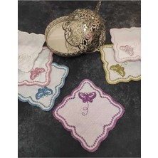 Çt Çeyizci Tekstil Sunumluk Peçete, Kokteyl Peçetesi, Kahve Yanı Sunumluk, Bardak Altlığı 6 Adet Sunum Peçetesi