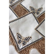 Çt Çeyizci Tekstil Sunumluk Peçete, Kokteyl Peçetesi, Kahve Yanı Sunumluk, Bardak Altlığı 6 Adet Sunum Peçetesi