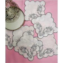 Çt Çeyizci Tekstil Sunumluk Peçete, Kokteyl Peçetesi, Kahve Yanı Sunumluk, Bardak Altlığı 6 Adet Sunum Peçetesi