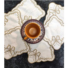 Çt Çeyizci Tekstil Sunumluk Peçete, Kokteyl Peçetesi, Kahve Yanı Sunumluk, Bardak Altlığı 6 Adet Sunum Peçetesi