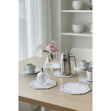 Çt Çeyizci Tekstil Sunumluk Peçete, Kokteyl Peçetesi, Kahve Yanı Sunumluk, Bardak Altlığı 6 Adet Sunum Peçetesi