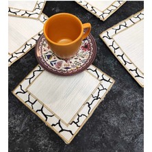 Çt Çeyizci Tekstil Sunumluk Peçete, Kokteyl Peçetesi, Kahve Yanı Sunumluk, Bardak Altlığı 6 Adet Sunum Peçetesi