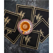 Çt Çeyizci Tekstil Sunumluk Peçete, Kokteyl Peçetesi, Kahve Yanı Sunumluk, Bardak Altlığı 6 Adet Sunum Peçetesi