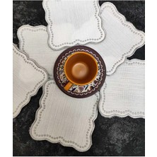 Çt Çeyizci Tekstil Sunumluk Peçete, Kokteyl Peçetesi, Kahve Yanı Sunumluk, Bardak Altlığı 6 Adet Sunum Peçetesi