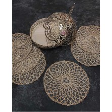 Çt Çeyizci Tekstil Sunumluk Peçete, Kahve Kokteyl Peçetesi, Kahve Yanı Sunumluk, Bardak Altlığı 6 Adet Sunum Peçetesi