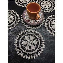 Çt Çeyizci Tekstil Sunumluk Peçete, Kokteyl Peçetesi, Kahve Yanı Sunumluk, Bardak Altlığı 6 Adet Sunum Peçetesi