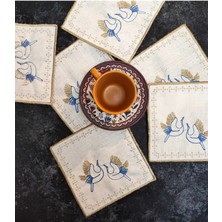 Çt Çeyizci Tekstil Sunumluk Peçete, Kokteyl Peçetesi, Kahve Yanı Sunumluk, Bardak Altlığı 6 Adet Sunum Peçetesi