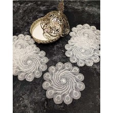 Çt Çeyizci Tekstil Sunumluk Peçete, Kokteyl Peçetesi, Kahve Yanı Sunumluk, Bardak Altlığı 6 Adet Sunum Peçetesi