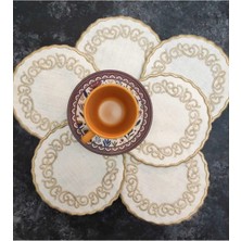 Çt Çeyizci Tekstil Sunumluk Peçete, Kokteyl Peçetesi, Kahve Yanı Sunumluk, Bardak Altlığı 6 Adet Sunum Peçetesi